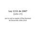 Ley 1151 de 2007